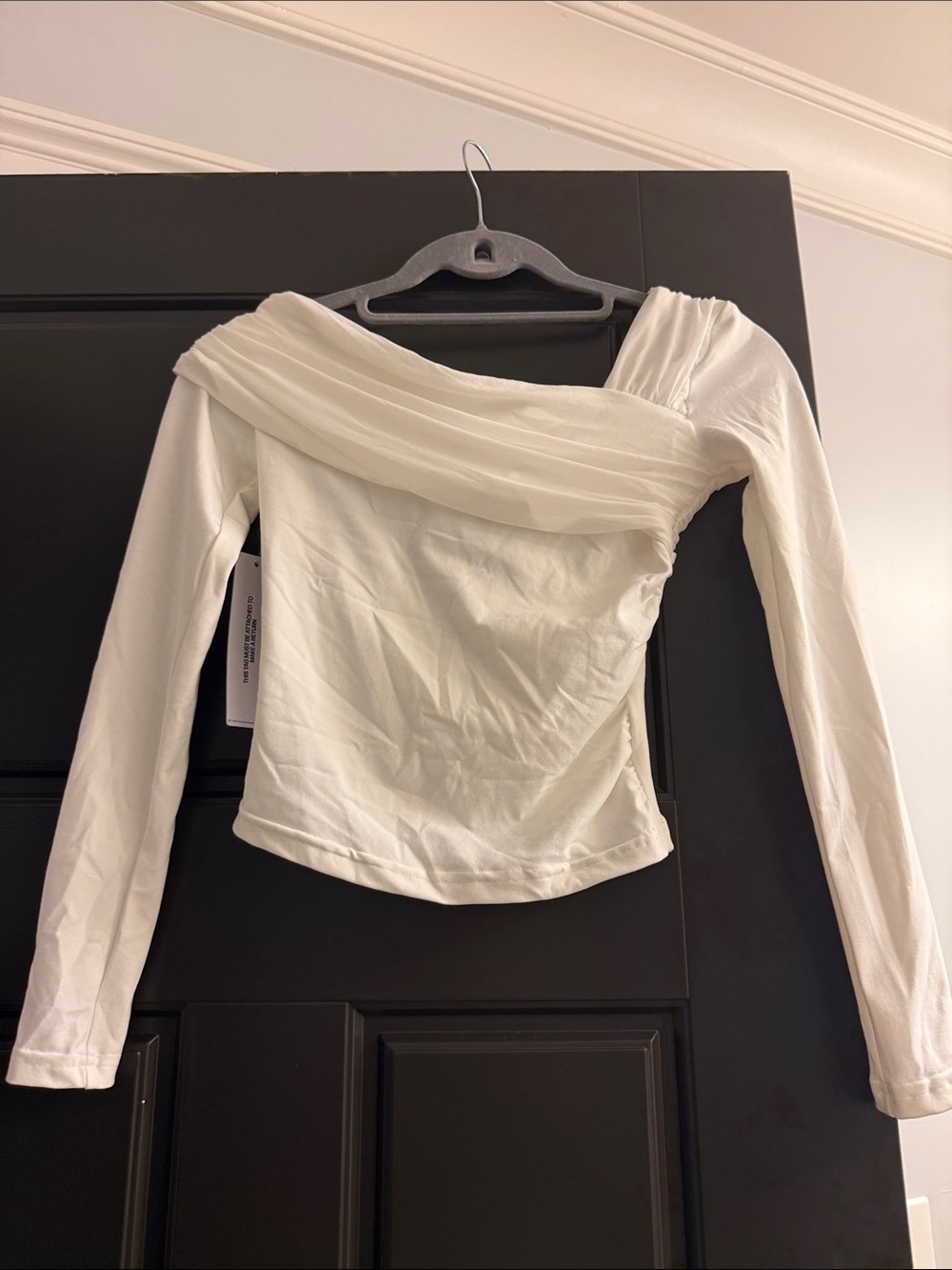Long sleeve white going out top